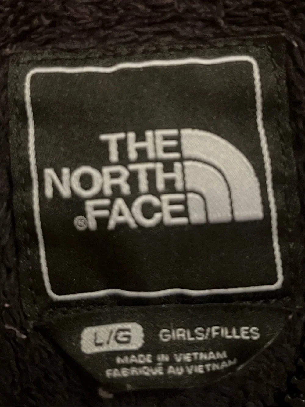 North Face Kids Black Hooded Fleece Jacket Fall/Winter